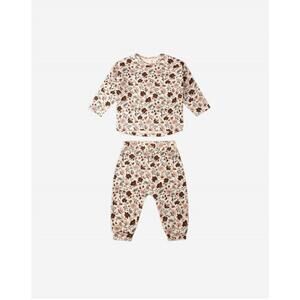 NEW RYLEE + CRU girls long sleeve tee and pant set in posy